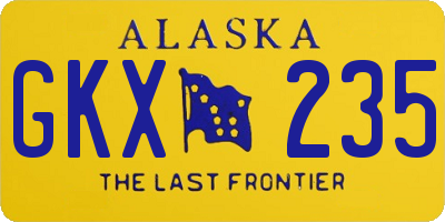 AK license plate GKX235