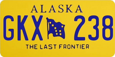 AK license plate GKX238