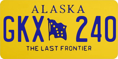 AK license plate GKX240