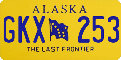 AK license plate GKX253