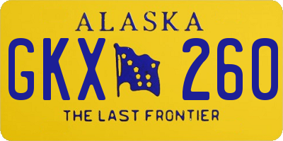 AK license plate GKX260