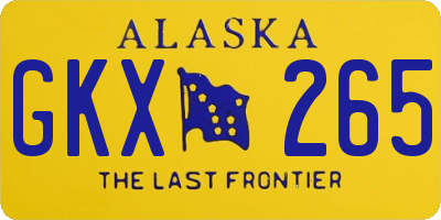 AK license plate GKX265