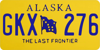 AK license plate GKX276