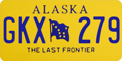 AK license plate GKX279