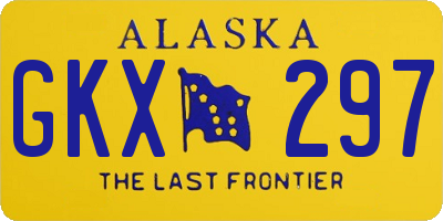 AK license plate GKX297