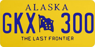 AK license plate GKX300