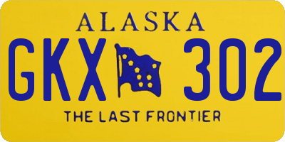 AK license plate GKX302