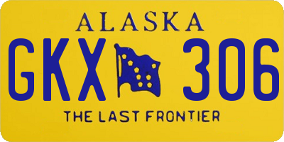 AK license plate GKX306