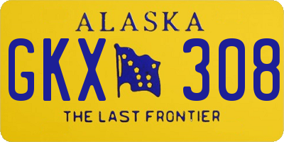 AK license plate GKX308