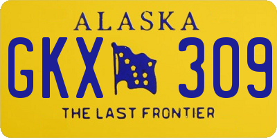 AK license plate GKX309