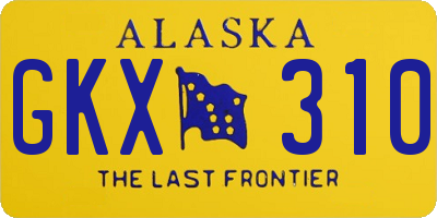 AK license plate GKX310
