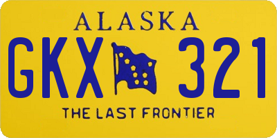 AK license plate GKX321