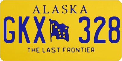 AK license plate GKX328