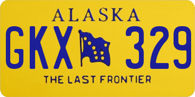 AK license plate GKX329