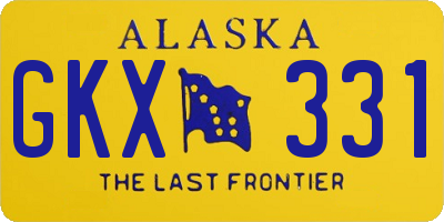 AK license plate GKX331