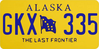 AK license plate GKX335