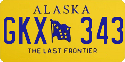 AK license plate GKX343