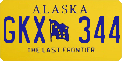 AK license plate GKX344