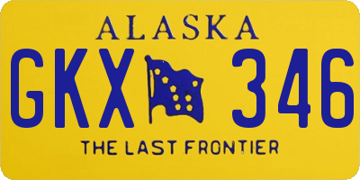 AK license plate GKX346