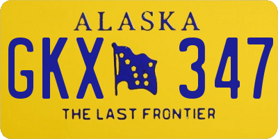 AK license plate GKX347