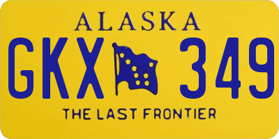 AK license plate GKX349