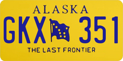 AK license plate GKX351