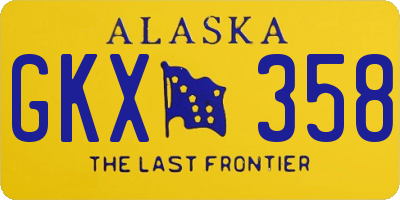 AK license plate GKX358