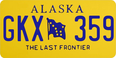 AK license plate GKX359