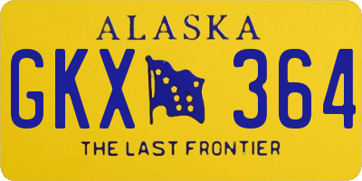 AK license plate GKX364