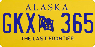 AK license plate GKX365
