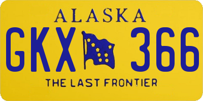AK license plate GKX366