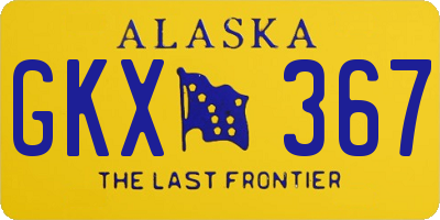 AK license plate GKX367