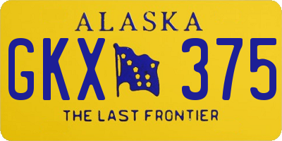 AK license plate GKX375