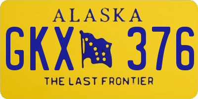 AK license plate GKX376