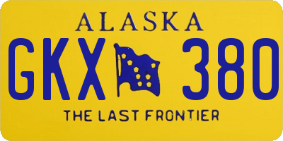 AK license plate GKX380