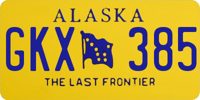 AK license plate GKX385