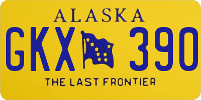 AK license plate GKX390