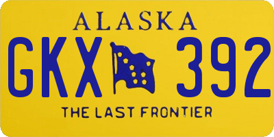 AK license plate GKX392