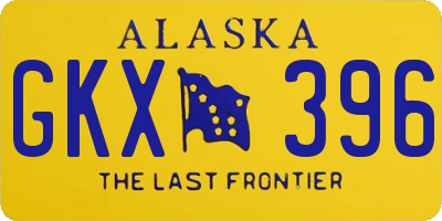 AK license plate GKX396