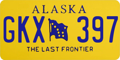 AK license plate GKX397