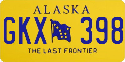 AK license plate GKX398