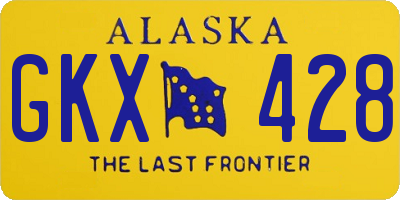 AK license plate GKX428