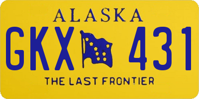 AK license plate GKX431