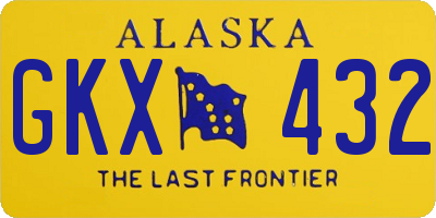 AK license plate GKX432
