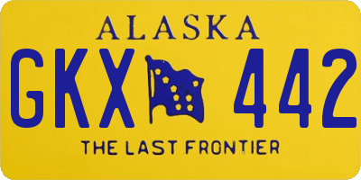 AK license plate GKX442