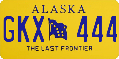 AK license plate GKX444