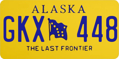 AK license plate GKX448
