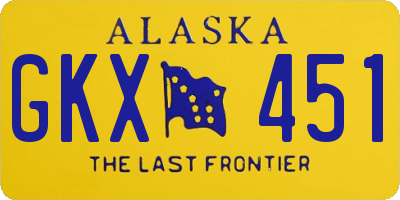AK license plate GKX451