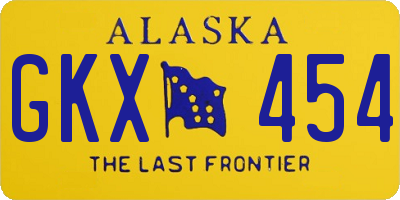 AK license plate GKX454