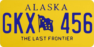 AK license plate GKX456